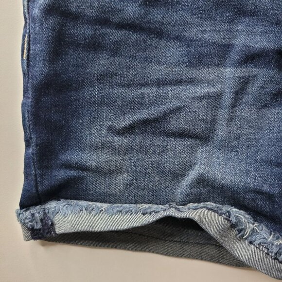 Justice Jean Shorts Girls Size 12 Denim Rolled Distressed Cuffs - Picture 5 of 8